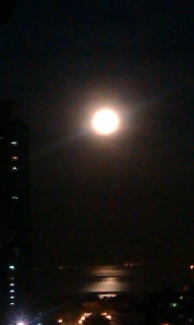 moon set over manila
